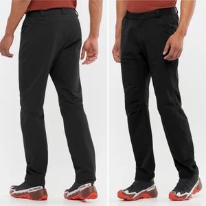 NWT Salomon Wayfarer Warm Straight Pant Black Hiking Pants Mens Size 34 x 32 NEW
